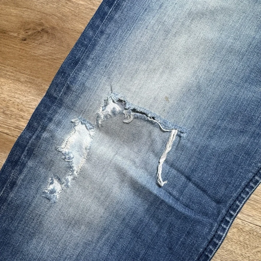 Diesel Iakop Jeans Mens 32x32 Blue Distressed Slim Tapered Stretch Denim 060TP